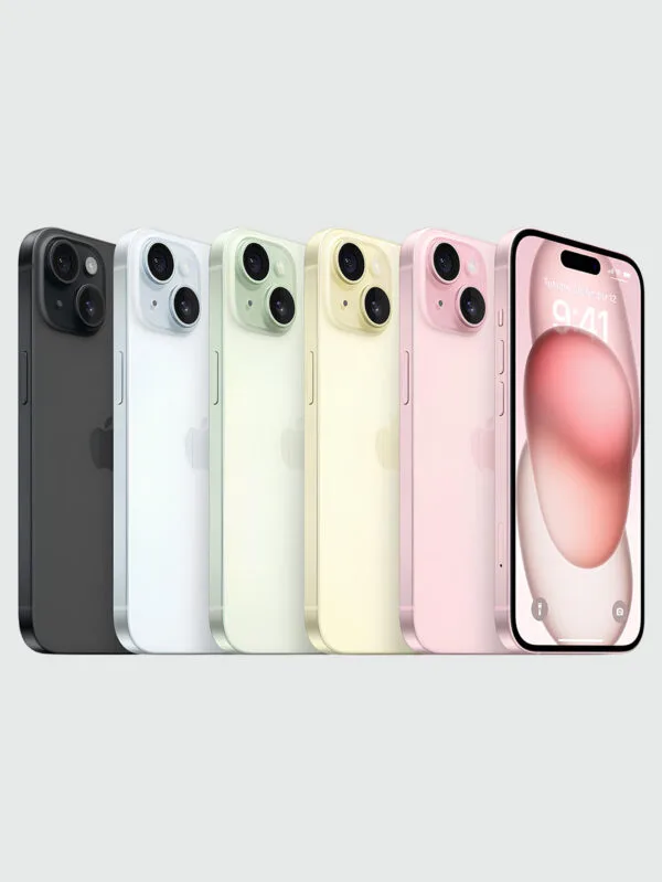Apple iPhone15 (128 - 256GB) | Blue, Black, Green, Yellow, Pink