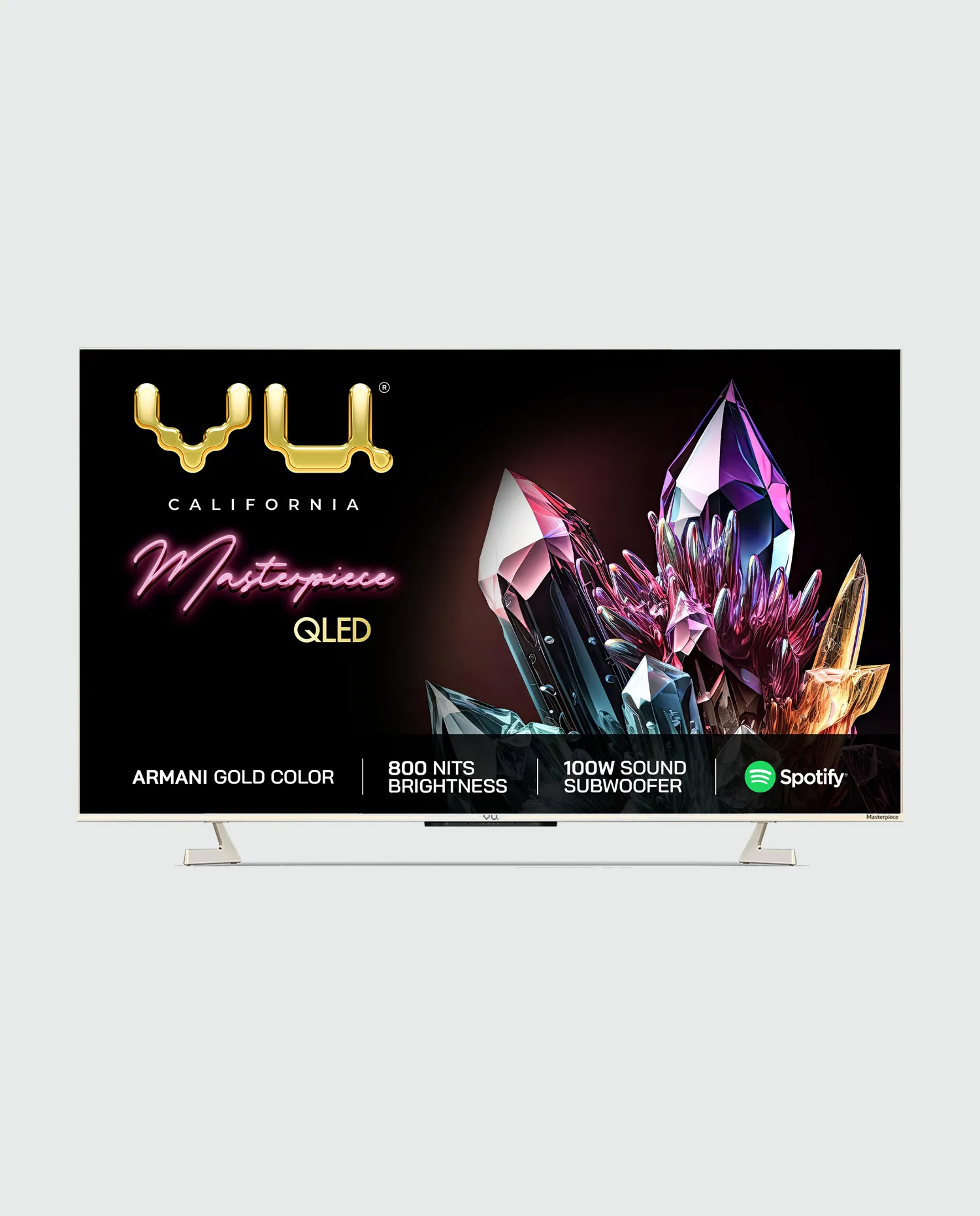 Vu 189cm (75 inches) Masterpiece Series 4K QLED TV 75QMP (Armani Gold)