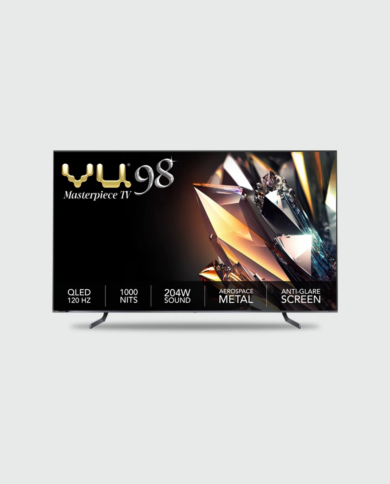 Vu 248 cms (98 inches) Masterpiece Series 4K Ultra HD Smart QLED TV 98QV (Jetplane Grey)